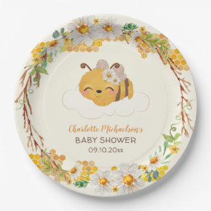 Bienenzüschdusche Floral Honeycomb Pappteller