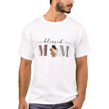 Bienheureuse Maman Photo personnalisée T-shirt