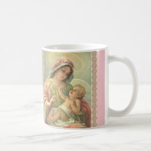 Bienheureuse Vierge Marie avec enfant Jésus Mug D