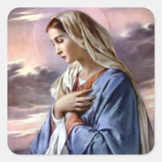 Bienheureuse Vierge Marie - Sticker Carré Mère de 