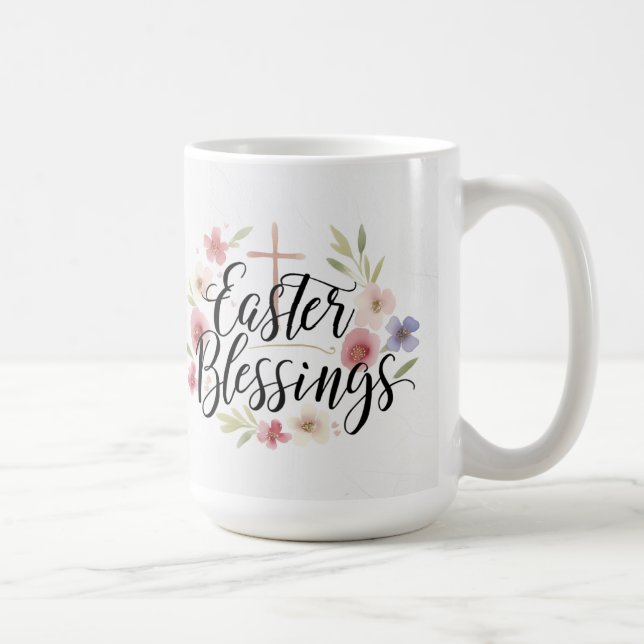 Bienheureux de Pâques Typographie Mug - Printemps  (Droite)
