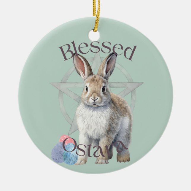 Bienheureux ornement en céramique Ostara (Devant)