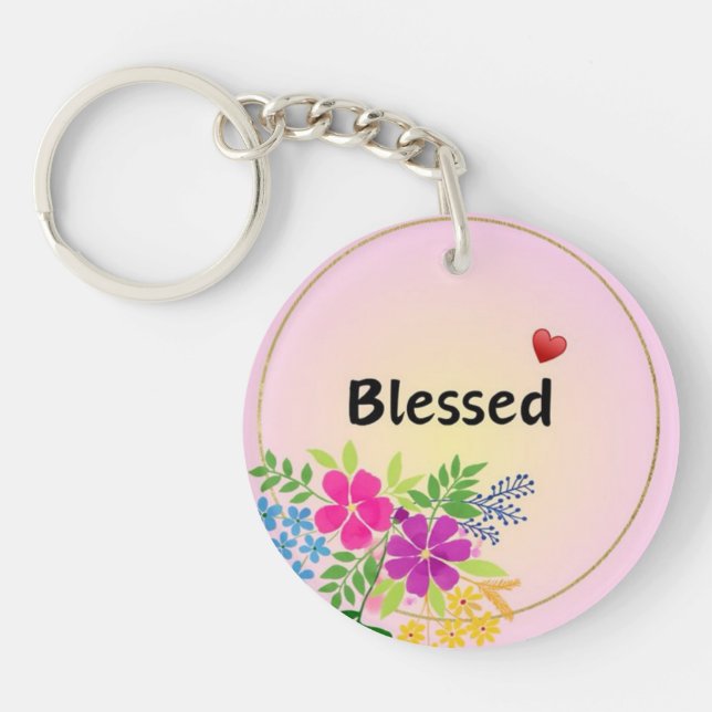 Bienheureux Porte - clé Floral - Don Inspirationne (Devant)