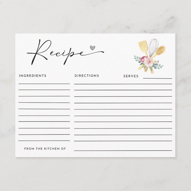 BIENTÔT À ÊTRE BLANCHI Carte de recette (Devant)