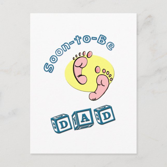Bientôt Être Carte Postale Papa (Devant)
