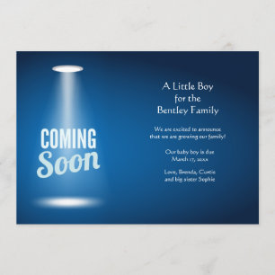 Bientôt Faire-part de grossesse de garçon
