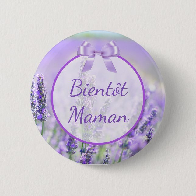 Bientôt Maman Baby Showbutton Button (Vorderseite)