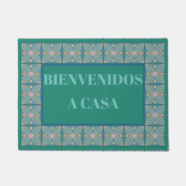 Bienvenidos a casa Spanish Willkommen Fußmatte (Vorderseite)