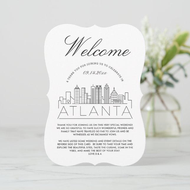 Bienvenue à Atlanta | Invitation Détails Invités (Debout devant)