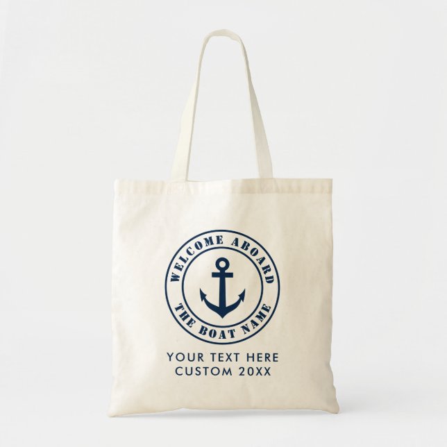 Bienvenue à bord d'un sac fourre-tout cadeau avec  (Devant)