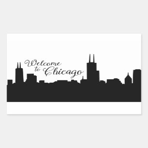 Bienvenue à Chicago Sticker grand