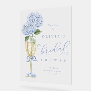 Bienvenue à la Baby Shower Hydrangea Bleue & Champ