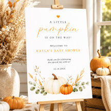 Bienvenue à la Baby Shower Little Pumpkin Autumn