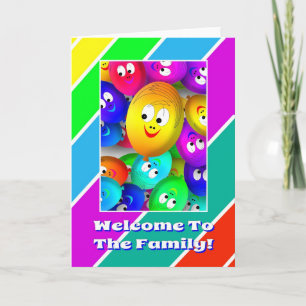 Bienvenue À La Carte De Voeux Famille Balloons
