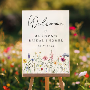 Bienvenue à la fête prénuptiale Elegant Wildflower