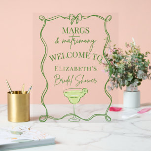 Bienvenue à la fête prénuptiale Green Margs et Mat