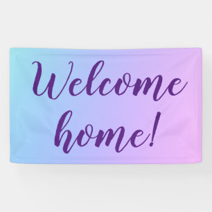 "Bienvenue à la maison !" Bannière Pastel Ombre