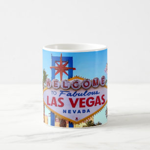 Bienvenue à Las Vegas Sign Mug