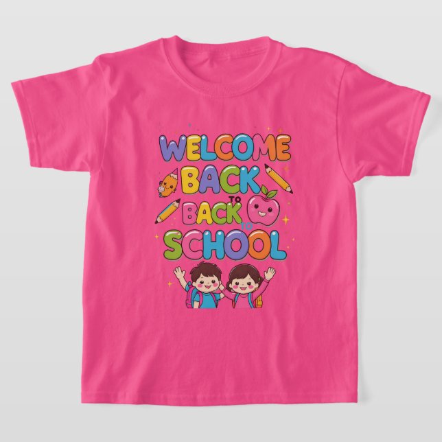 BIENVENUE À L'ÉCOLE - T-shirt Enfants colorés (Poser)