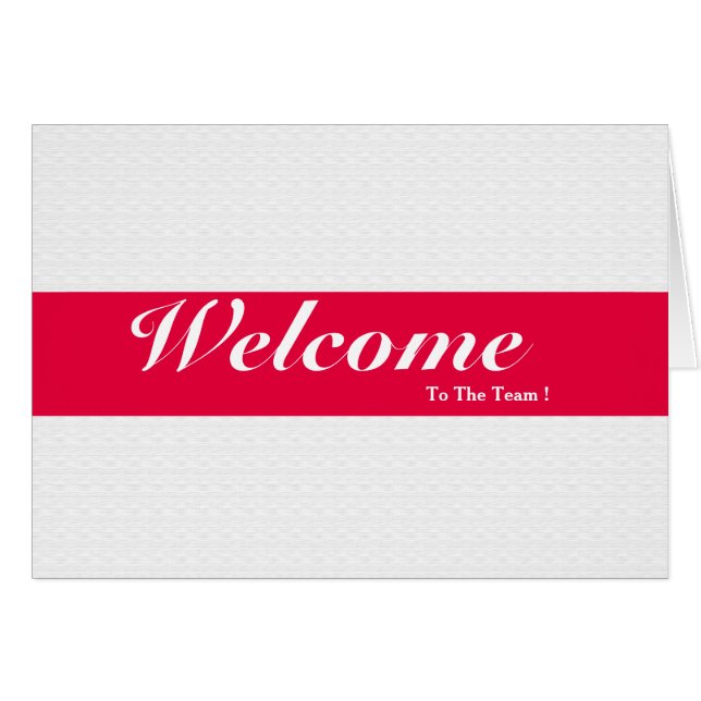 Bienvenue À L'Équipe Blanc Minimal Pink Badge (Devant horizontal)