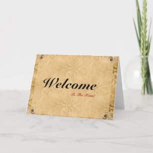 Bienvenue À L'Équipe Vintage Floral Carte Postale