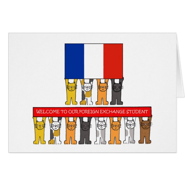 Bienvenue à l'étudiant français en devises étrangè (Devant horizontal)