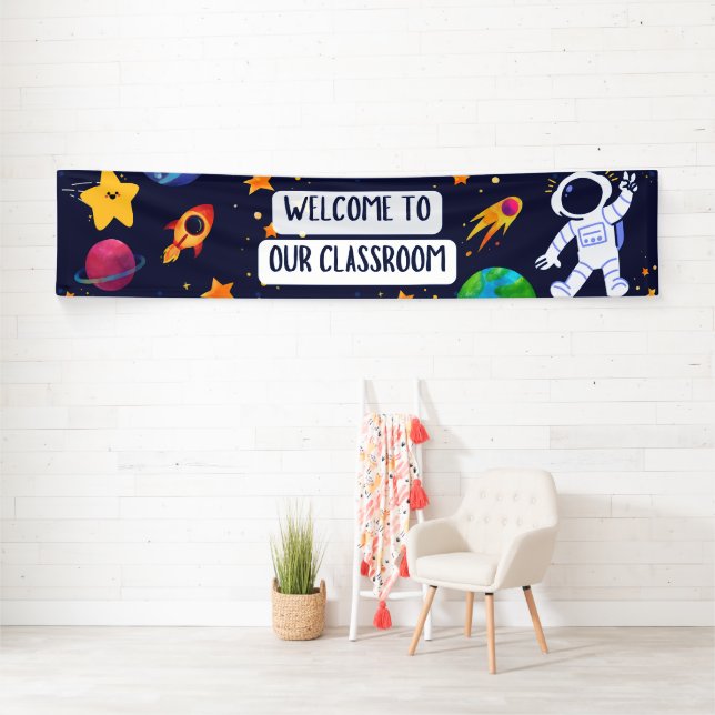 Bienvenue à notre bannière de classe dans l'espace (En situation)