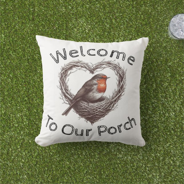 Bienvenue à notre coussin extérieur de porche (Herbe)