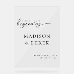 " BIENVENUE À NOTRE DÉBUT" Mariage