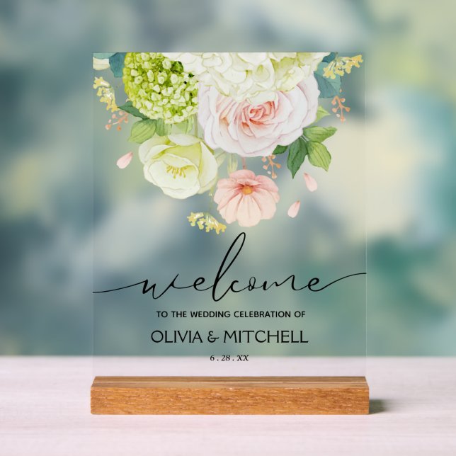 Bienvenue à Notre Floral Mariage (Neutre)