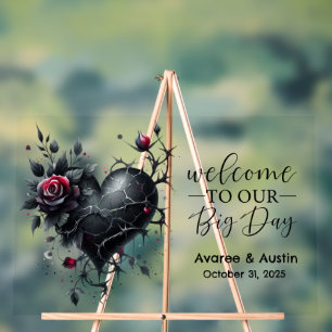 Bienvenue à notre grand jour gothique noir Rose et