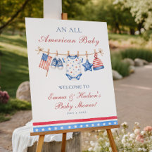 Bienvenue à une Baby Shower pour le 4 juillet tout