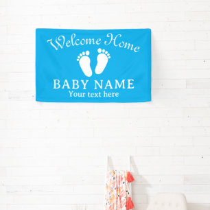 Bienvenue Accueil Bébé Pieds bannière décoration