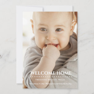 Bienvenue Accueil Faire-part d'adoption photo
