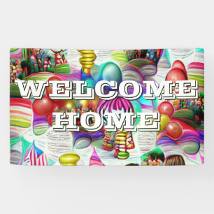Bienvenue Accueil personnalisé Bannière en vinyle 