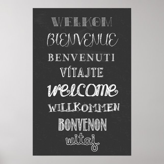 Bienvenue ! Affiche de tableau (Devant)