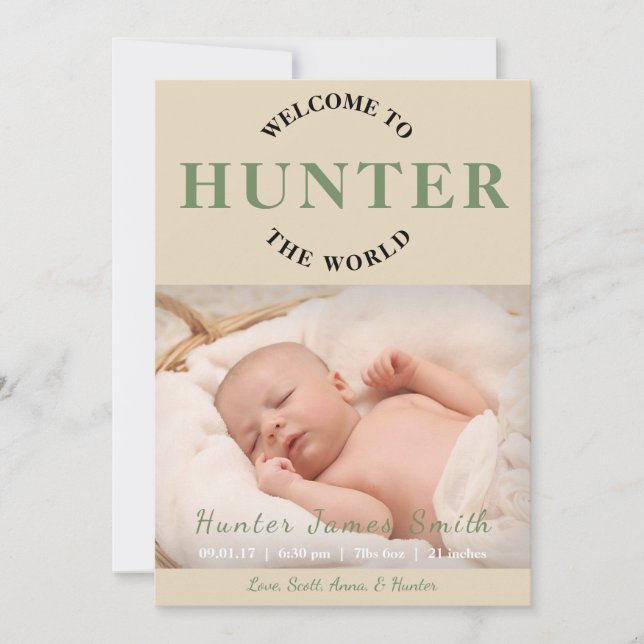 Bienvenue au Faire-part de naissance mondial de ph (Devant)