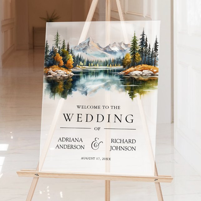 Bienvenue au mariage au lac de la forêt de Fall Mo (Créateur téléchargé)