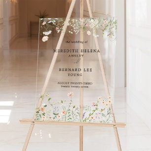 Bienvenue au mariage aux fleurs sauvages rustiques