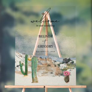 Bienvenue au mariage bohème du désert au cactus à
