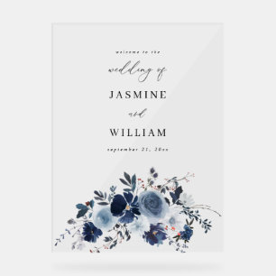 Bienvenue au Mariage Floral Blue & Navy