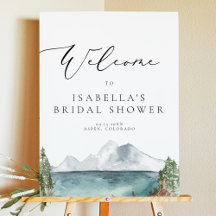 Bienvenue au shower de mariage CLOVER Mountain Lak