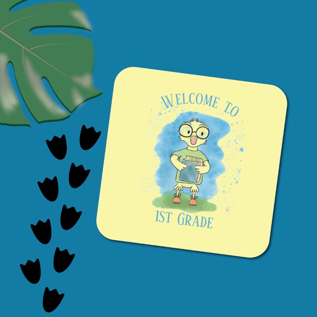 Bienvenue aux Stickers Canard Jaune de 1ère année (Close up view)