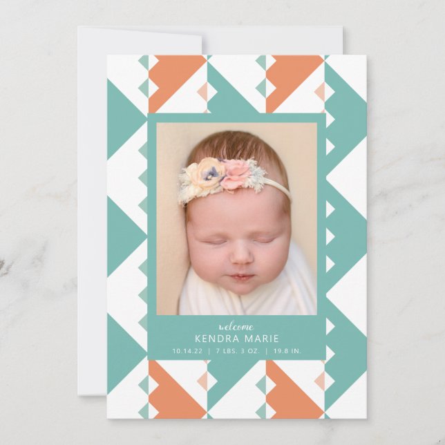 BIENVENUE BABY | Faire-part de naissance de forme  (Devant)