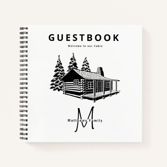 Bienvenue Cabine Livre d'or Rustic Log Woodland Cu (Devant)