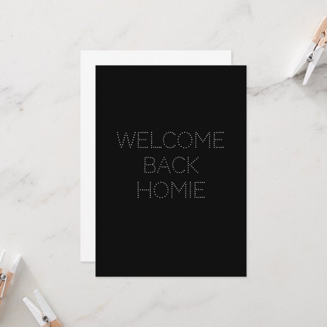 Bienvenue Carte Homie Back - Invitation (Devant/Arrière en situation)
