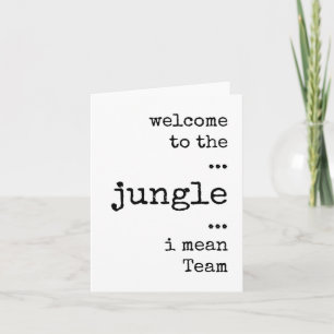 Bienvenue dans la Jungle, équipe, nouvelle carte d