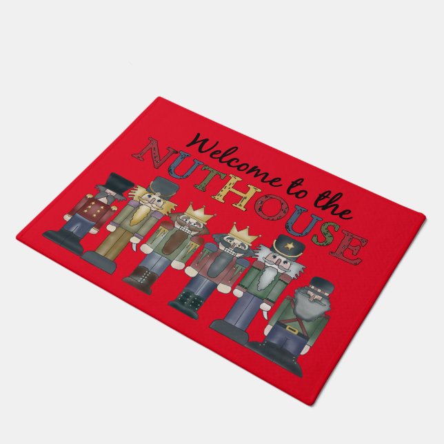 Bienvenue dans le tapis de porte Nut House Nutcrac (Incliné)