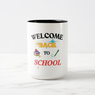 Bienvenue de retour à l'école Mug - Plaisir et caf