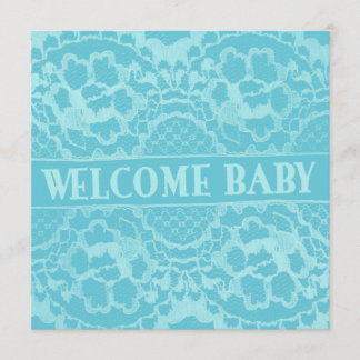 Bienvenue et dentelle nouvelle Faire-part bébé